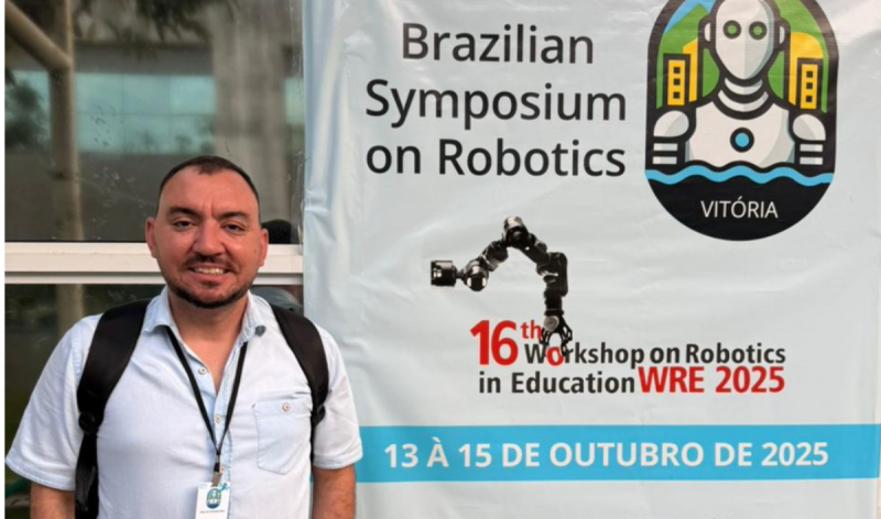 Professor Artur Almeida, do IFTM Campus Patrocínio, participa do Simpósio Brasileiro de Robótica 2025.
